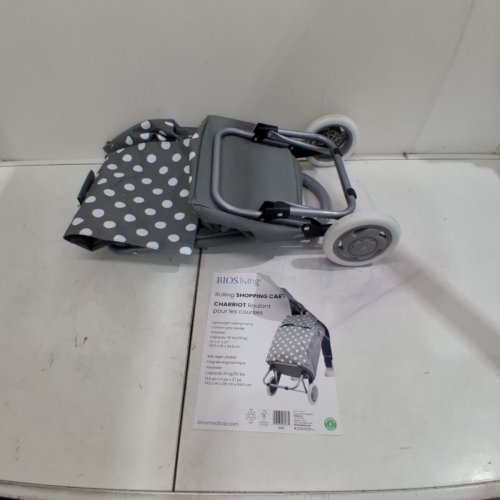 BIOS LIVING FOLDABLE WHEELED SHOPPING TROLLEY - 38" - GREY (MODEL: LF533) image 4