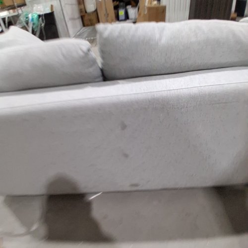 MODERN LINEN FABRIC REVERSIBLE L-SOFA - GREY image 4