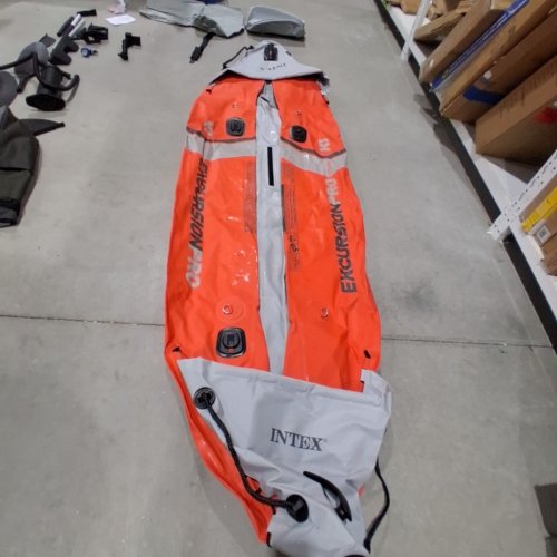 INTEX EXCURSION K1 PRO 1-PERSON INFLATABLE KAYAK WITH CARRY BAG AND PUMP - ORANGE/GREY (MODEL: 68303EP) image 2