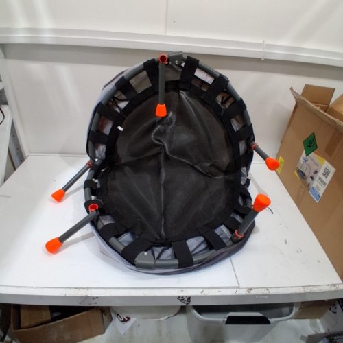 JOYSPOT FOLDING MINI TRAMPOLINE WITH ADJUSTABLE HANDLE - 3FT - BLACK/ORANGE image 3