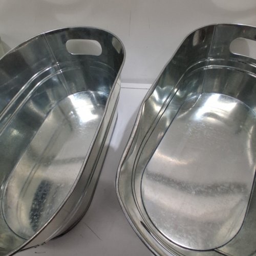 4PK GALVANIZED BEVERAGE TUB - 15" - 4 GAL - SILVER image 3