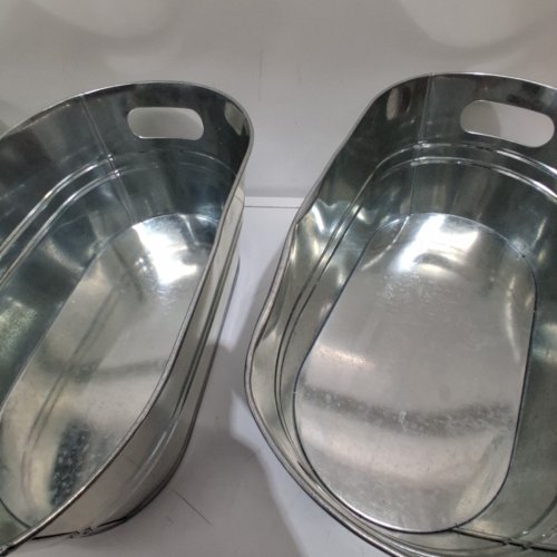 4PK GALVANIZED BEVERAGE TUB - 15" - 4 GAL - SILVER image 4