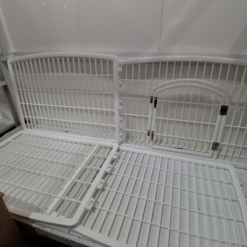 IRIS USA EXERCISE 4-PANEL PET PLAYPEN WITH DOOR - 35.3" X 23.6" - WHITE - (MODEL: CI-604) image 2