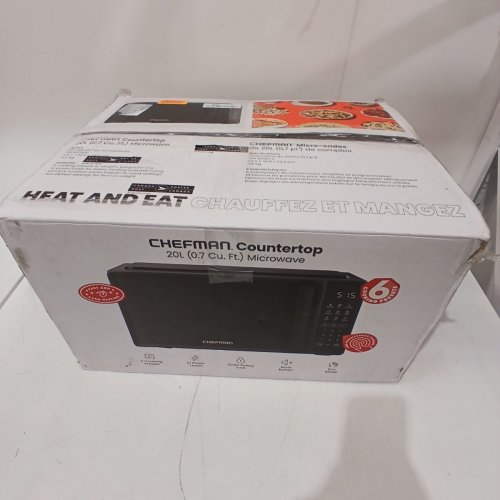 CHEFMAN COUNTERTOP MICROWAVE OVEN - 0.7 CU. FT - BLACK (MODEL: RJ55-7-V2-CA) image 7
