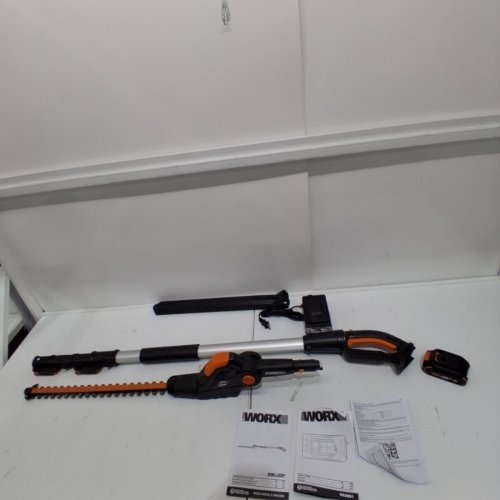 WORX POWER SHARE 2-IN-1 EXTENDABLE CORDLESS HEDGE TRIMMER - 20" BLADE/20V - ORANGE (MODEL: WG252.9 image 3