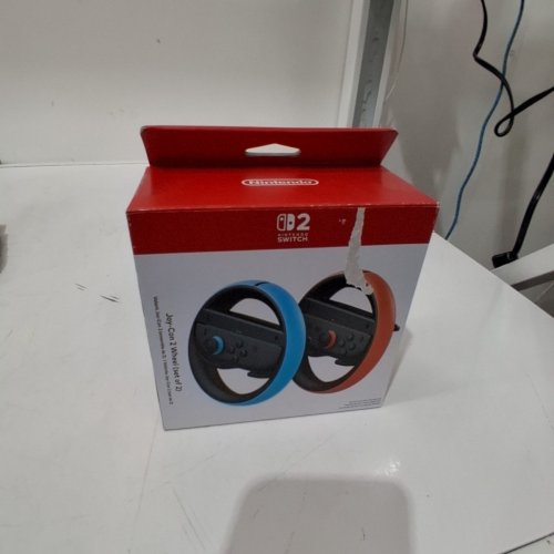 2PC NINTENDO JOY-CON WHEEL SET - FOR NINTENDO SWITCH 2 - ORANGE/BLUE image 2