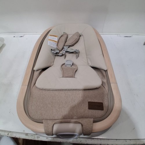 GROMAST 2-IN-1 BABY BOUNCER SEAT WITH 3 ADJUSTABLE BACKREST POSITIONS - BEIGE (MODEL: R1-CA) image 3