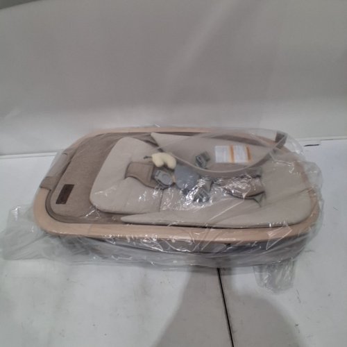 GROMAST 2-IN-1 BABY BOUNCER SEAT WITH 3 ADJUSTABLE BACKREST POSITIONS - BEIGE (MODEL: R1-CA) image 5