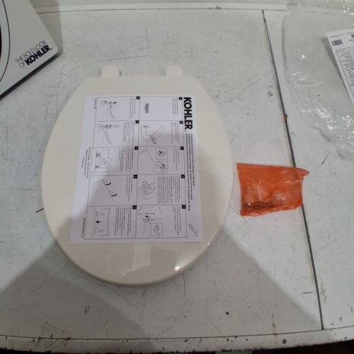 KOHLER CACHET ELONGATED TOILET SEAT - FITS BOWLS 16 5/8" - BISCUIT BEIGE - (MODEL: 4775-96) image 2