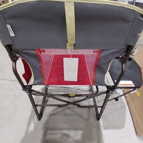 SUNNYFEEL FOLDABLE CAMPING CHAIR WITH SIDE TABLE & STORAGE POUCHES - 36" - RED/GREY/BLACK (MODEL: ‎AC3008F) image 4