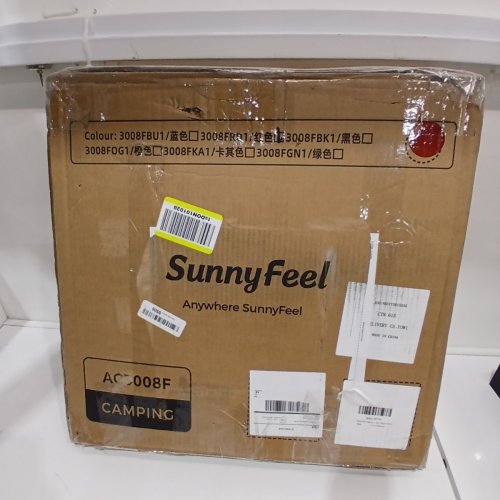 SUNNYFEEL FOLDABLE CAMPING CHAIR WITH SIDE TABLE & STORAGE POUCHES - 36" - RED/GREY/BLACK (MODEL: ‎AC3008F) image 7
