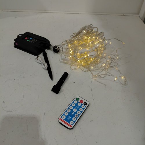 LED CURTAIN STRING LIGHTS WITH REMOTE CONTROL - 10FT - CLEAR / WARM WHITE image 2