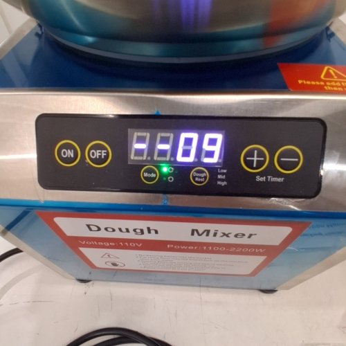 TECHTONGDA ELECTRIC DOUGH MIXER WITH TIMING AND HEATING FUNCTIONS - 16LBS CAPACITY - STAINLESS STEEL (MODEL: FBD-170218) image 2