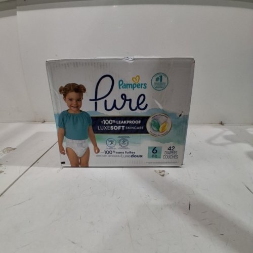 42PK PAMPERS PURE PROTECTION DISPOSABLE BABY DIAPERS - SIZE 6 image 2