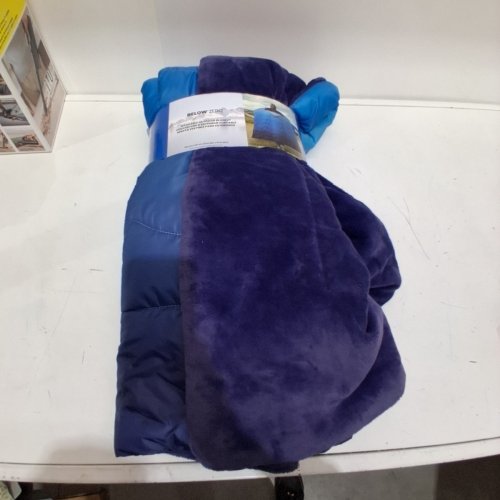 BELOW ZERO WEARABLE OUTDOOR BLANKET WITH HOOD - 72" X 54" - BLUE - (MODEL: 1796292) image 2