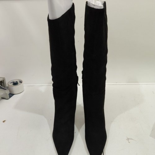 WOMEN'S SAM EDELMAN SYLVIA SUEDE EXTRA WIDE CALF KNEE HIGH BOOT - SIZE 7.5 - BLACK (MODEL: I8274LP005) image 5