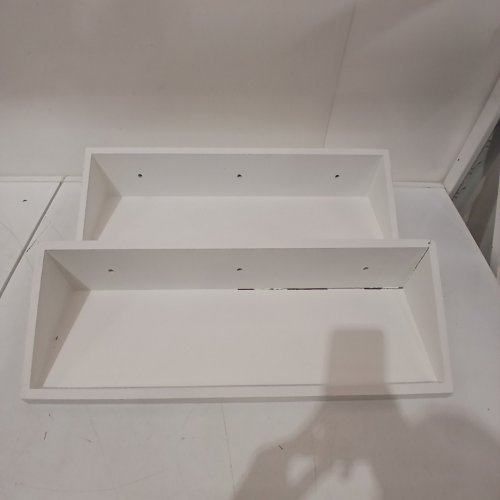 2PK SRIWATANA TRIANGLE FLOATING SHELVES - 24" X 8" X 4" - WHITE image 2