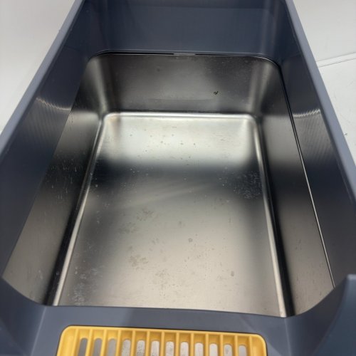 STAINLESS STEEL SIFTING CAT LITTER BOX - 20" X 10" - DARK GREY image 5