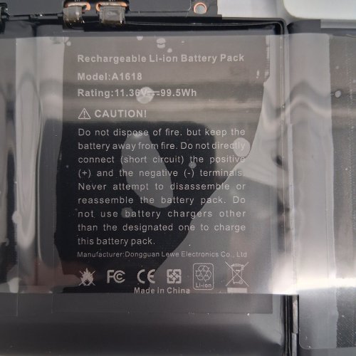 A1398 BATTERY REPLACEMENT COMPATIBLE WITH APPLE MACBOOK PRO 15" RETINA - 8755MAH - BLACK image 2