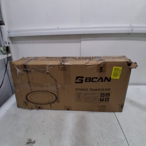 BECAN FOLDABLE MINI TRAMPOLINE WITH ADJUSTABLE HANDLE BAR, SILENT BUNGEE CORD, STABLE & QUIET EXERCISE REBOUNDER- 48" - BLACK / GREEN (MODEL: TX-6232CU) image 7