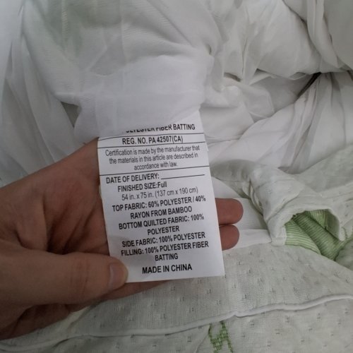 BAMBOO MATTRESS TOPPER - FULL - GREEN image 3