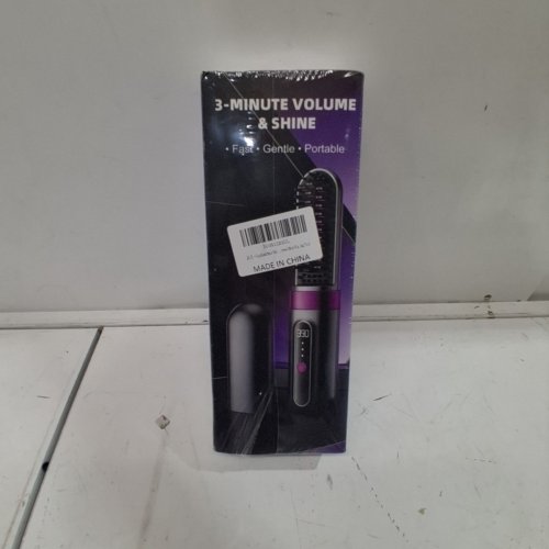 VEGANOVA CORDLESS HAIR STRAIGHTENING BRUSH - BLACK/PINK image 3