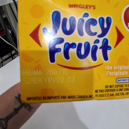 10PK *EXPIRED* JUICY FRUIT GUM ORIGINAL BUBBLE CHEWING GUM - 15 PIECES EACH image 2