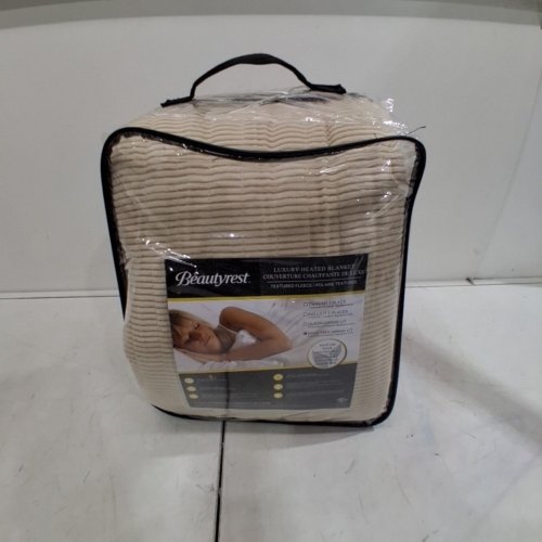 BEAUTYREST LUXURY ULTRA SOFT HEATED ELECTRIC THROW BLANKET - KING - BEIGE (MODEL: BR54-0182CA) image 3