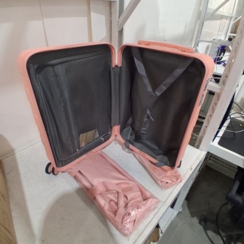 3PC IMIOMO CARRY ON LUGGAGE SUITCASE WITH SPINNER WHEELS AND DUFFEL BAG - 20" SUITCASE - PINK (MODEL: TR003-20) image 4