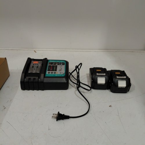 3PC REPLACEMENT BATTERIES & CHARGER COMPATIBLE WITH MAKITA 18V- BLACK (MODEL: DC18RC) image 2