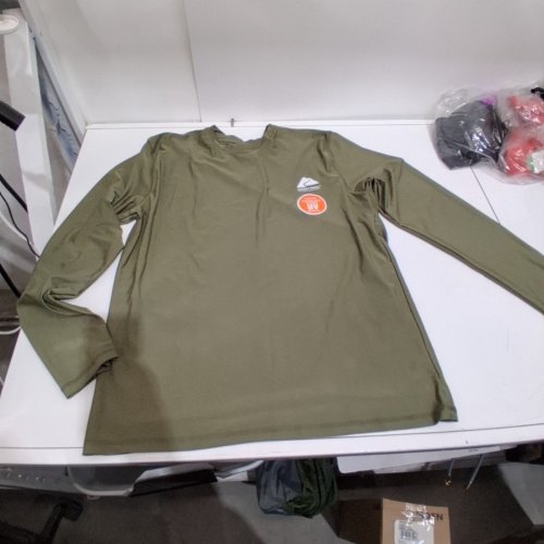 MEN'S OZARK TRAIL LONG SLEEVE SHIRT - LARGE - OLIVE image 2