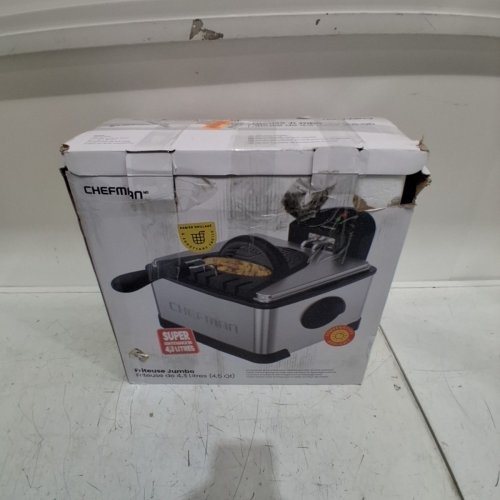 CHEFMAN 4.5-LITRE JUMBO SIZE DEEP FRYER WITH TEMPERATURE CONTROL - STAINLESS STEEL/BLACK - (RJ07-45-SS) image 6