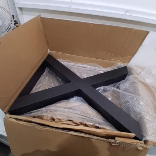 2PC HEAVY DUTY STEEL TABLE LEGS FOR DINING TABLE - 28" X 24" - 2204LB MAX - BLACK (MODEL: X720600 ) image 4