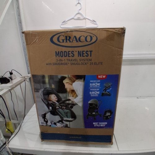GRACO MODES NEST 3-IN-1 TRAVEL SYSTEM STROLLER & CAR SEAT COMBO WITH SNUGRIDE SNUGLOCK 35 ELITE - NICO/GREY/BLACK (MODEL: 2111199) image 5