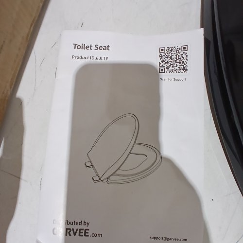 GARVEE TOILET SEAT ELONGATED TOILET SEAT WITH TODDLER SEAT BUILT IN - BLACK (MODEL: 6JLTY) image 2