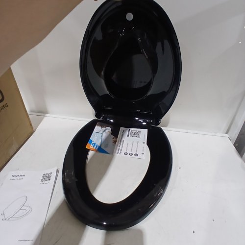 GARVEE TOILET SEAT ELONGATED TOILET SEAT WITH TODDLER SEAT BUILT IN - BLACK (MODEL: 6JLTY) image 3