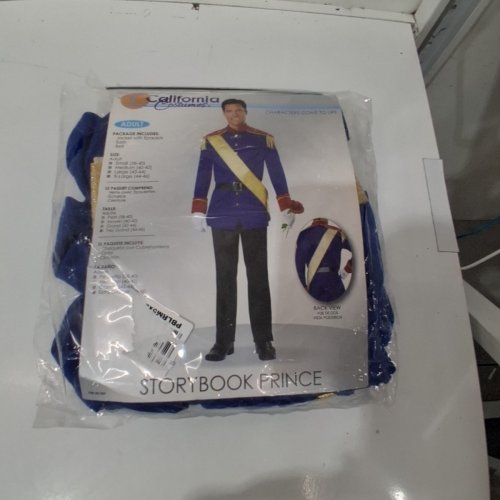 2PC MEN'S CALIFORNIA COSTUMES STORYBOOK PRINCE COSTUME - EXTRA LARGE - ROAYL BLUE/GOLD - (STYLE: 01507) image 2