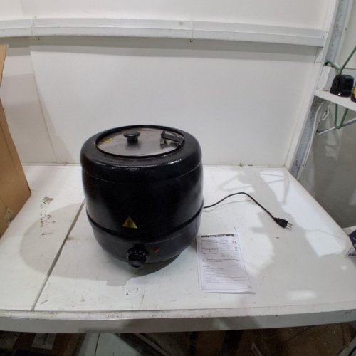 COMMERCIAL ELECTRIC SOUP KETTLE/WARMER POT - 400W 10L CAPACITY - BLACK image 3