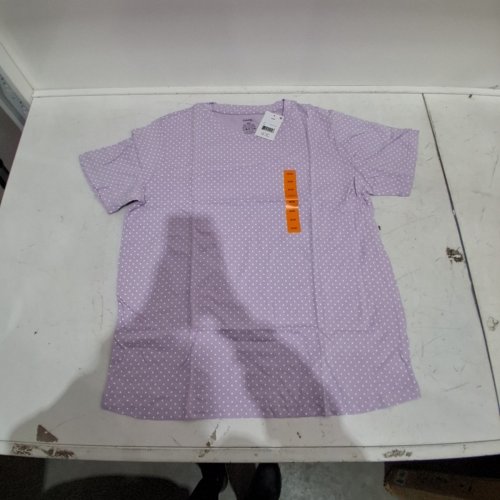 GIRL'S GEORGE SHORT SLEEVE POLKA DOT TOP - M/M - LAVENDER / WHITE (STYLE: GRS61022LDAP) image 2