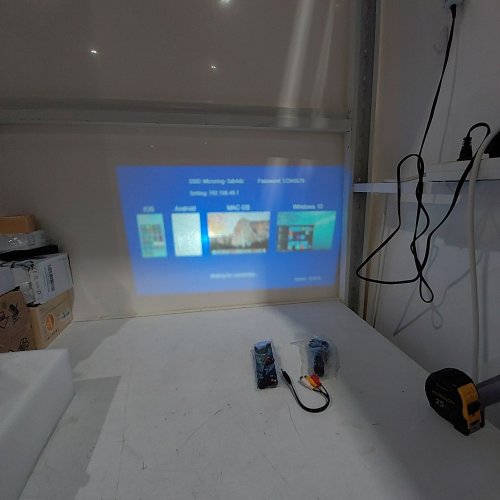 BOMAKER LED PROJECTOR - WIRELESS HOME THEATER - 1080P - WHITE/GREY (MODEL: GC355) image 2