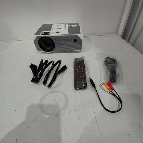 BOMAKER LED PROJECTOR - WIRELESS HOME THEATER - 1080P - WHITE/GREY (MODEL: GC355) image 3