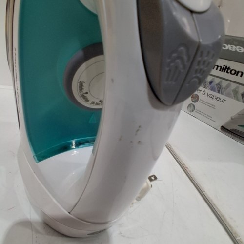 HAMILTON BEACH STEAM IRON STAINELESS STEEL SOLEPLATE - TEAL (MODEL:14212C) image 6