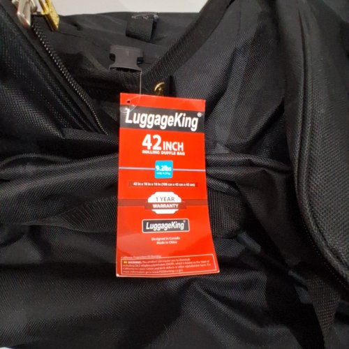 LUGGAGEKING ROLLING DUFFLE BAG WITH WHEELS - XL 42" - BLACK image 4
