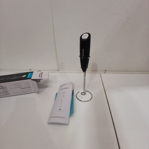 SIMPLE TASTE HAND HELD BATTERY OPERATED ELECTRIC MILK FROTHER WITH STAINLESS STEEL WHISK - BLACK (MODEL: ‎706NA-0005) image 2