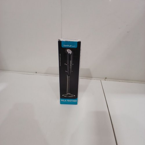 SIMPLE TASTE HAND HELD BATTERY OPERATED ELECTRIC MILK FROTHER WITH STAINLESS STEEL WHISK - BLACK (MODEL: ‎706NA-0005) image 3