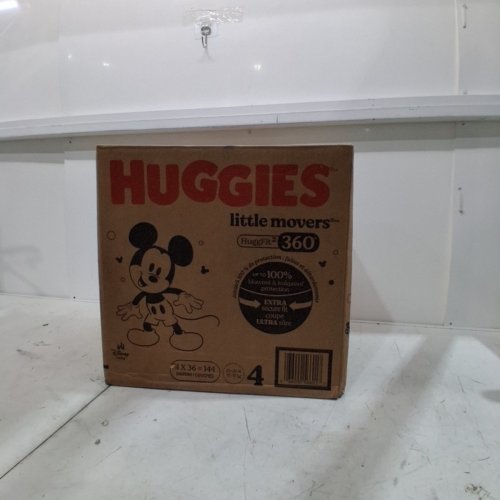 144PK HUGGIES LITTLE MOVERS DIAPERS - SIZE 4 - WHITE image 2