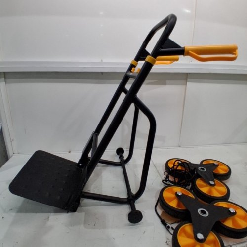 STAIR CLIMBING HARD TRUCK TROLLEY WITH TELESCOPIC HANDLE - 440LB MAX - BLACK/ORANGE (MODEL: JL-LLC) image 5