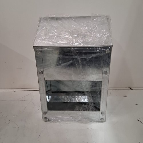 METAL MAILBOX WITH HANDLE - HOLDS 10KG OF FOOD - SILVER image 2