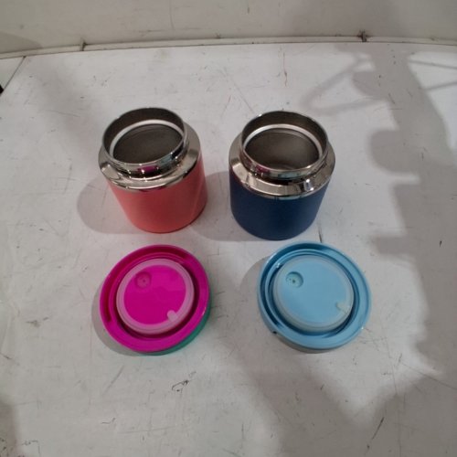 2PK THERMOFLASK INSULATED FOOD JARS - 20 OZ - PINK/BLUE image 2