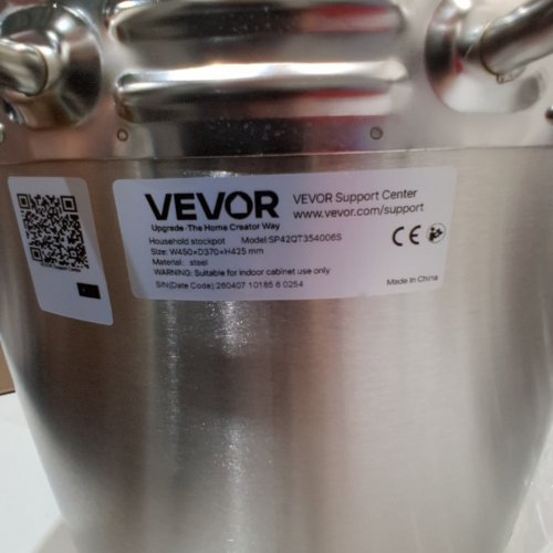 STAINLESS STEEL COMMERCIAL STOCKPOT WITH METAL STRAINER - 42 QT - STEEL (MODEL: SP42QT354006S) image 2